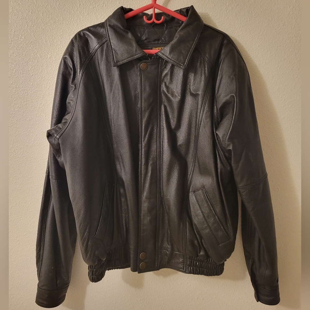 Gio-Armand Black Leather Jacket | Size L